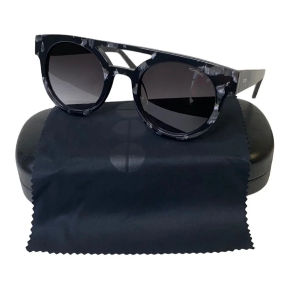 Komono Sunglasses Dreyfuss NEW black marble round